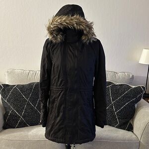 Superdry Black Ski Jacket with Fur Hood